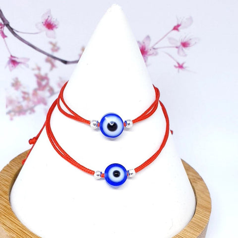 Evil Eye Bracelet Baby Bracelet Protection Bracelet red String Bracelet Mommy and Me Set of 2 - Davihappyshop