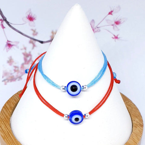 Evil Eye Bracelet Baby Bracelet Protection Bracelet red String Bracelet Mommy and Me Set of 2 - Davihappyshop