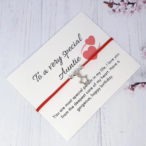 Wish bracelets Friendship Auntie  Birthday friendship wish bracelets Auntie Gift - Davihappyshop