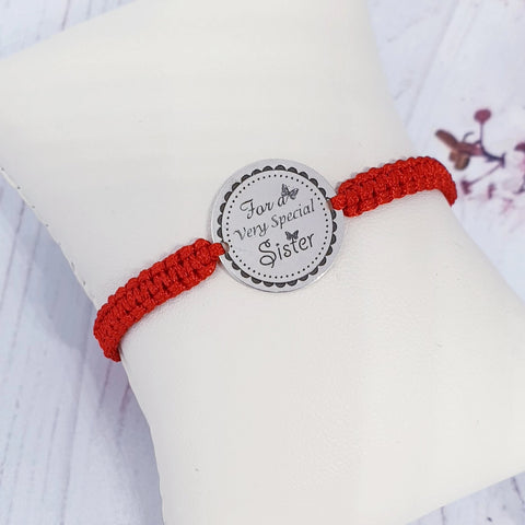 Handmade Bracelets With 16mm  Coin Silver 925 Special Sister - Davihappyshop