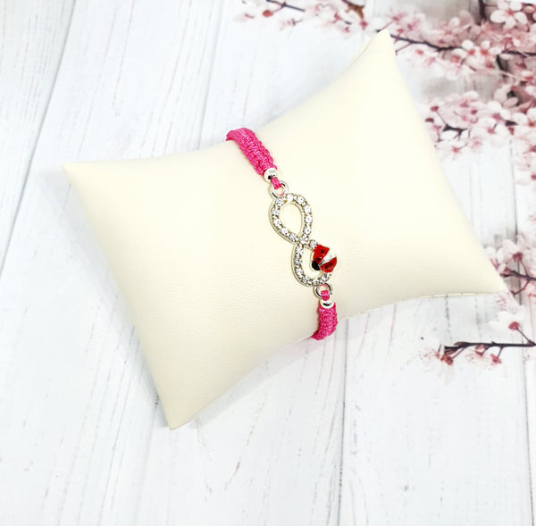 Handmade Bracelet, Girls Kids Fashion, Infinity Charm, kids jewellery,kids gift - Davihappyshop
