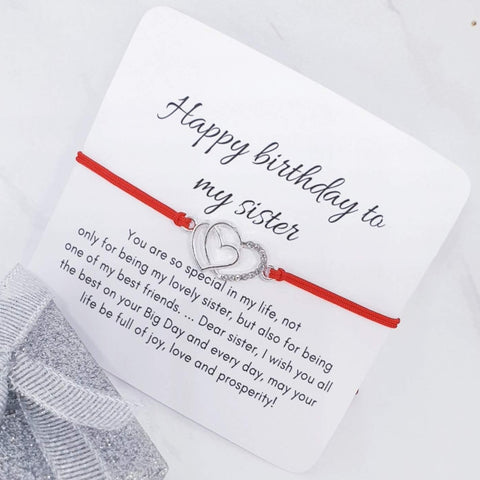 Sister wish bracelet, sister jewellery,gift for sister,christmas gift bracelet - Davihappyshop