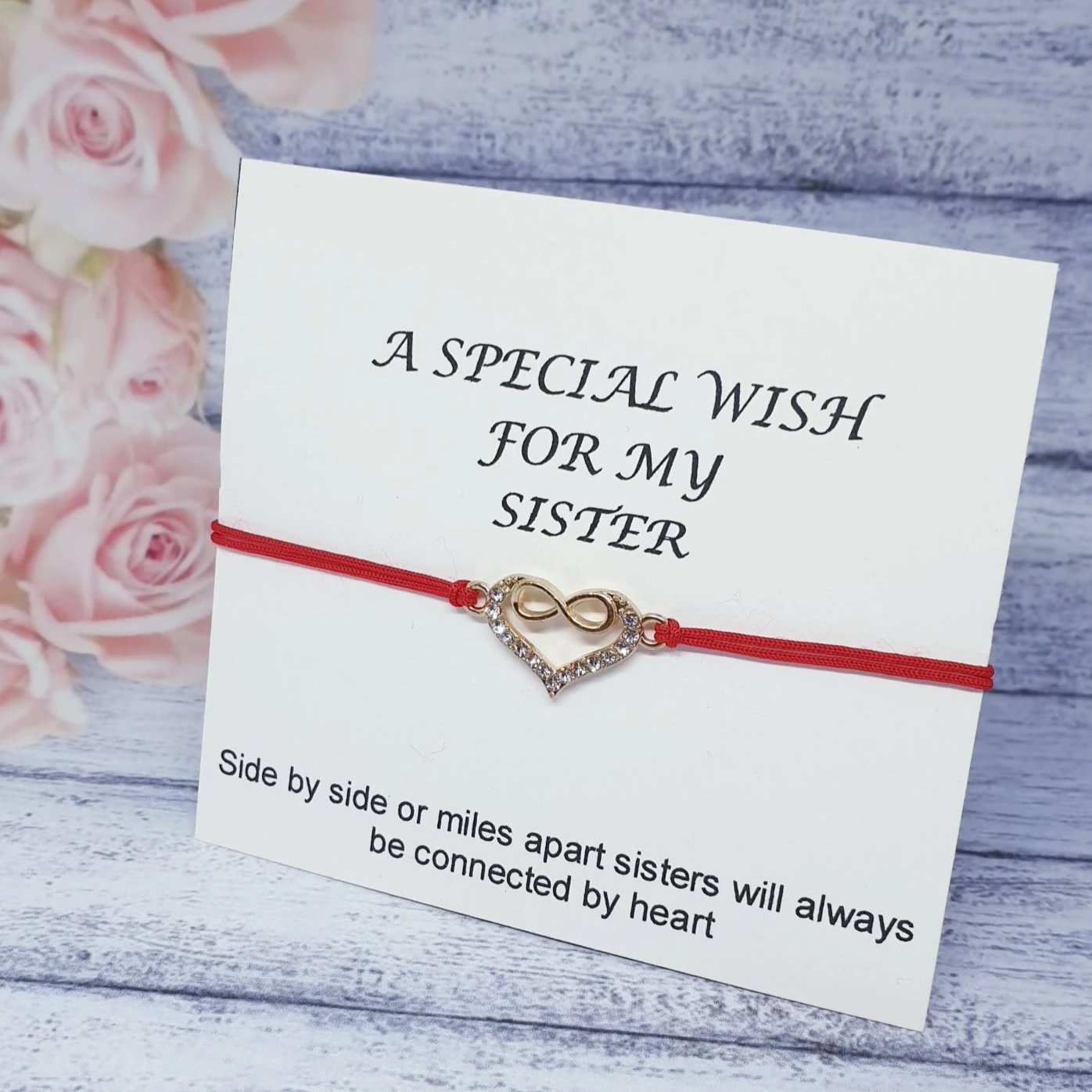 Sister wish bracelet, sister jewellery,gift for sister,christmas gift bracelet - Davihappyshop