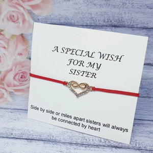 Sister wish bracelet, sister jewellery,gift for sister,christmas gift bracelet - Davihappyshop