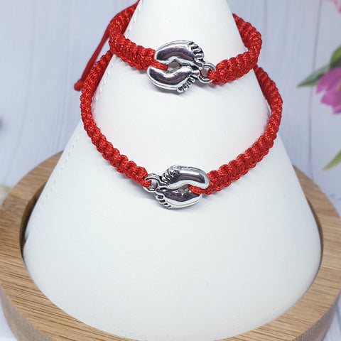 Handmade Bracelet Red Nylon Cord Friendship,Baby Red Nylon Cord Family Bracelet - Davihappyshop