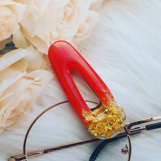Set of 2 Resin Hair Clip,Colourful Hairclips, Custom clips