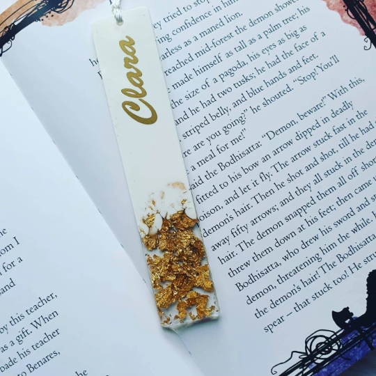 Personalised Resin Bookmark ,Personalised Gift,Name Bookmark,Book lover gift