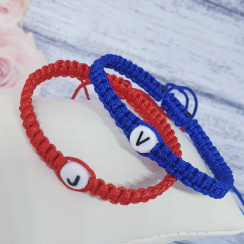Couples Bracelet, Macrame bracelet ,Initial Bracelets ,Alphabet Bracelets ,Custom Bracelets ,Personalised Bracelets