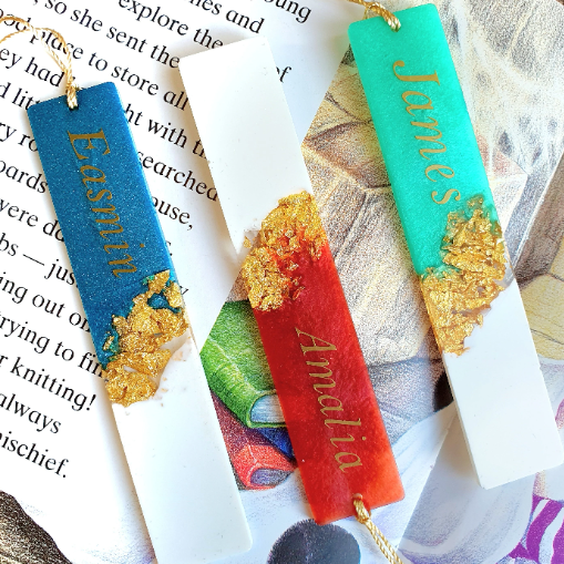 Personalised Resin Bookmark ,Personalised Gift,Name Bookmark,Book lover gift