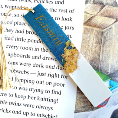 Personalised Resin Bookmark ,Personalised Gift,Name Bookmark,Book lover gift