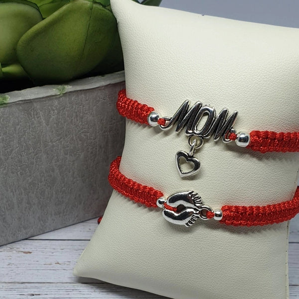 Handmade Bracelets Red Nylon Cord Friendship,Baby Red Nylon Cord Famil