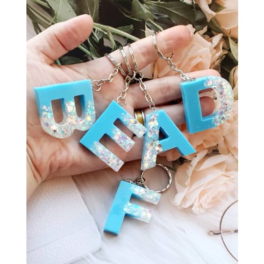 Resin Key Chain,Resin Letter Keychain,Alphabet Keychain,Key 