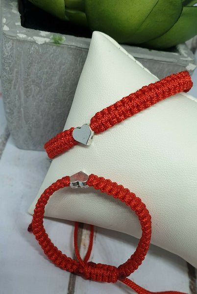 Handmade Bracelets Red Nylon Cord Friendship,Baby Red Nylon Cord Family Bracelets - Davihappyshop